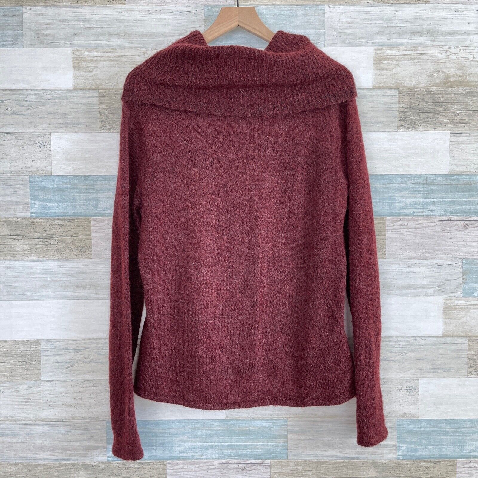 Other Jillian Jones Kid Mohair Wool Funnel Neck Sweater Red VTG PL Size L / US 10 / IT 46 - 3 Thumbnail