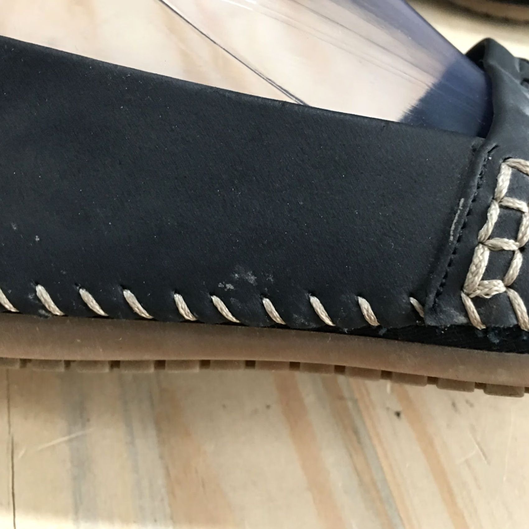 Vintage Kelly & Katie Loafer Womens 7M Black Lana Woven Round Toe Slip On Casual Flats Size US 7 / IT 37 - 5 Thumbnail