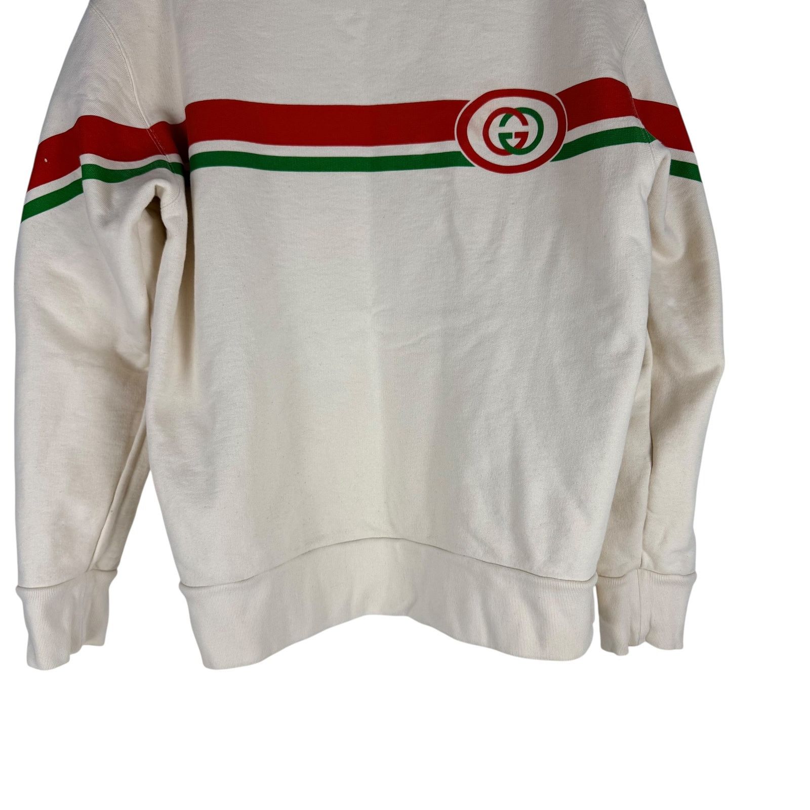 Gucci Gucci Interlocking GG Striped Crew Neck Sweater Off White Size US M / EU 48-50 / 2 - 4 Thumbnail