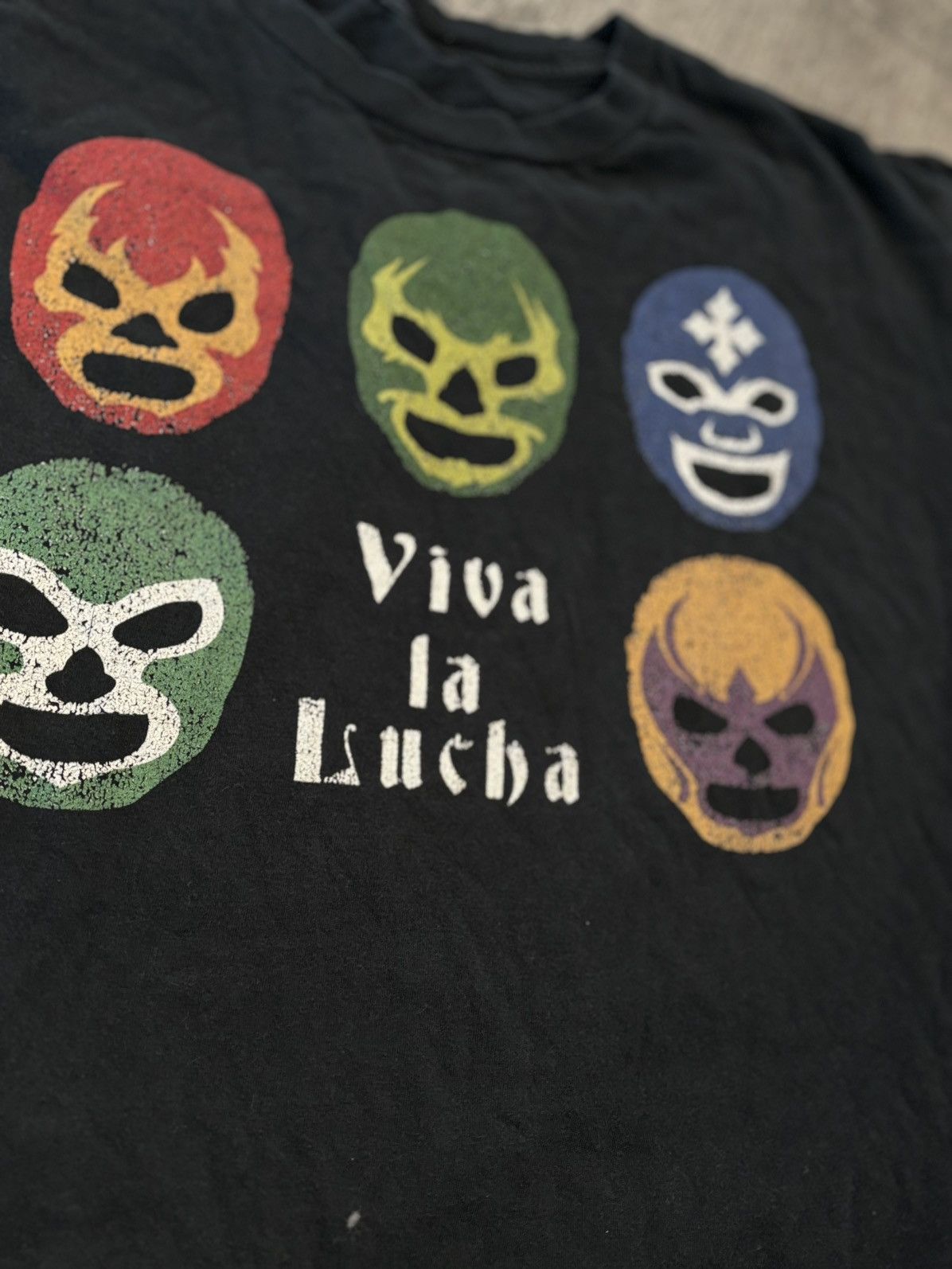Band Tees × Vintage Graphic Viva La Lucha Wrestling Tee Size US M / EU 48-50 / 2 - 2 Thumbnail