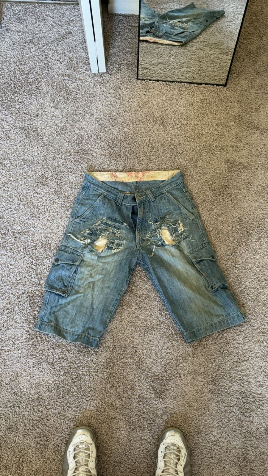Japanese Brand × Vintage Ventina Design Distressed Denim Jean Shorts Size US 32 / EU 48 - 1 Thumbnail