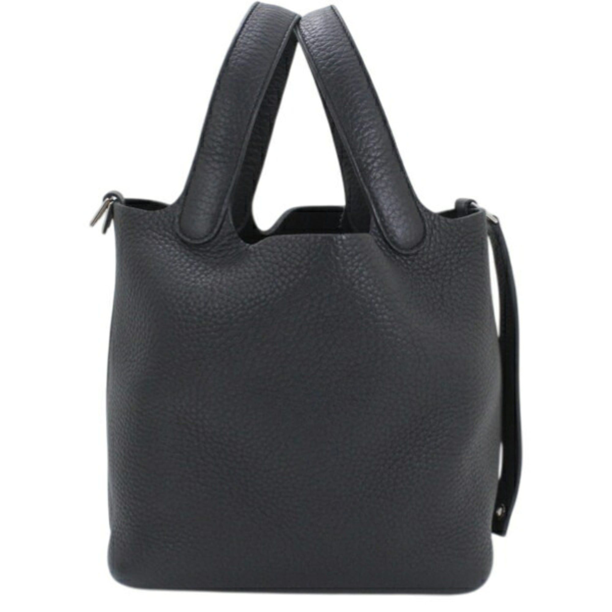 Hermes Hermes Picotin Lock PM 18 Handbag, Black, Taurillon Clemence Leather, HERMES Tote Bag, Women's T6165 Size ONE SIZE - 1 Thumbnail