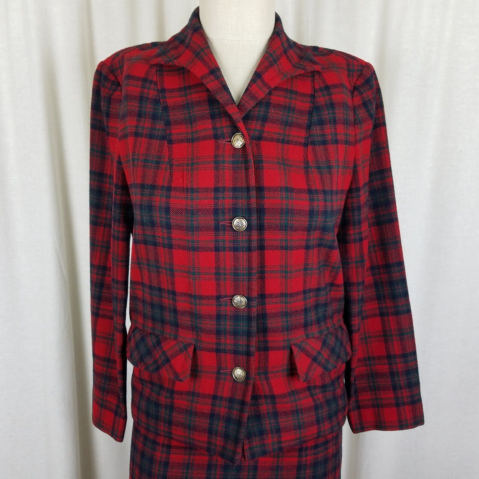Pendleton Vtg Pendleton Calgary Wool Plaid Blazer Jacket Skirt Suit 8 Size M / US 6-8 / IT 42-44 - 2 Thumbnail