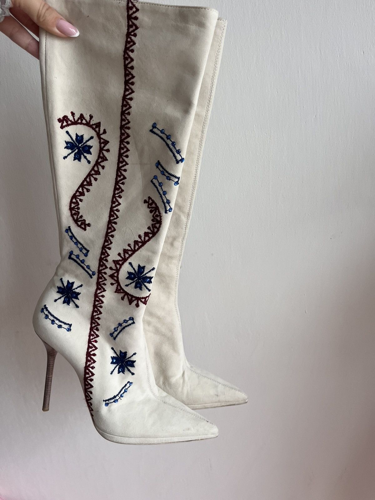 Le Silla Le Silla 2000s leather fur knee boots y2k opium avant garde Size US 7 / IT 37 - 14 Thumbnail