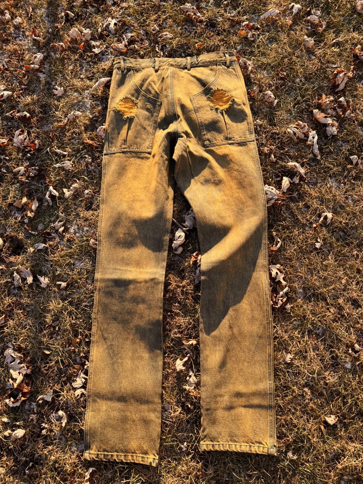 Hysteric Glamour × If Six Was Nine × Japanese Brand Mud wash panel cut stacked denim Size US 29 - 4 Thumbnail