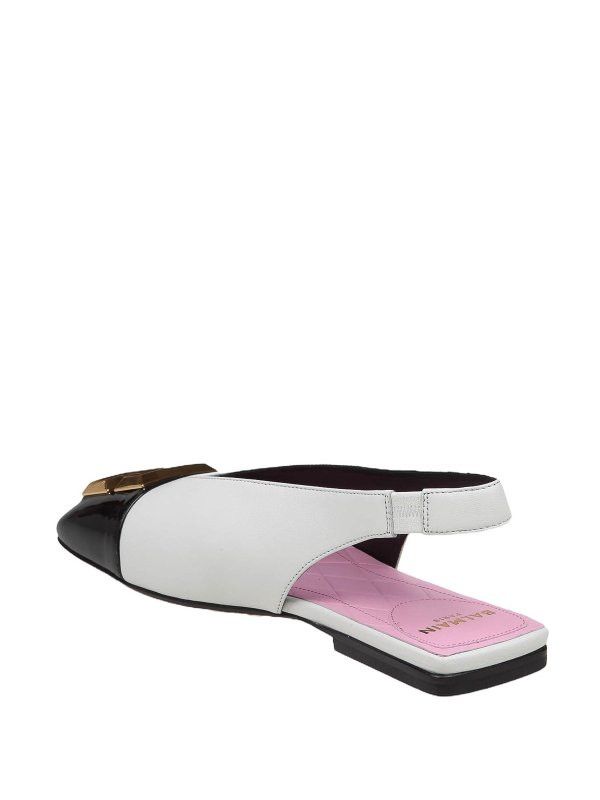 o1s1wg110925 Slingback Two Tone Leather in Black/White
