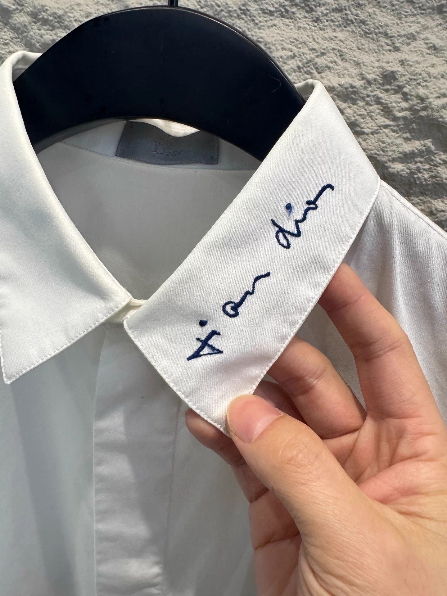 Dior Dior White Collar Embroidery Logo LS Shirt 38 Size S / US 4 / IT 40 - 2 Thumbnail