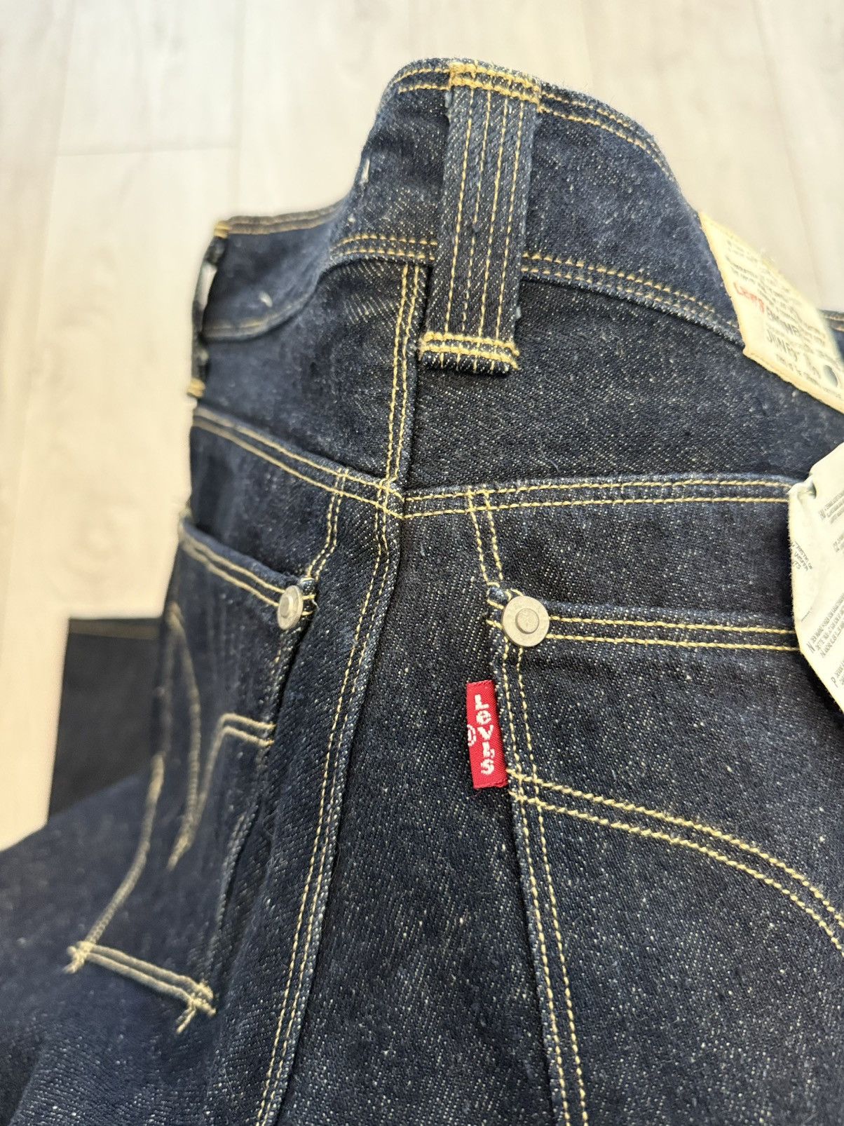 Levi's 1999 Levi’s Engineered Navy Baggy Flared Twisted Denim Jeans Size 28" / US 6 / IT 42 - 5 Thumbnail