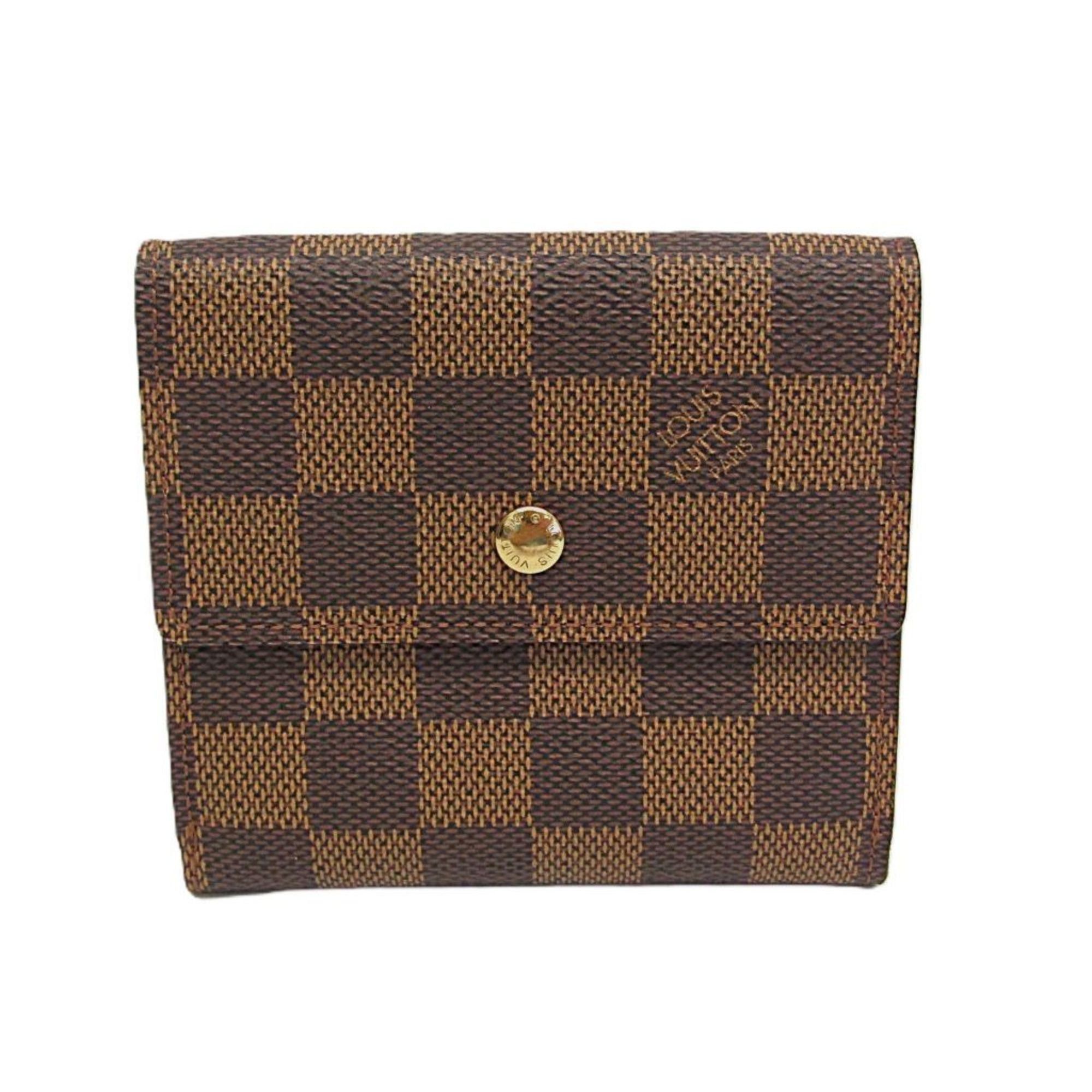 Louis Vuitton Damier Billets Cartes Credit Coin Purse N61652 MenWomen Damier Canvas Wallet (tri-fold) Brown