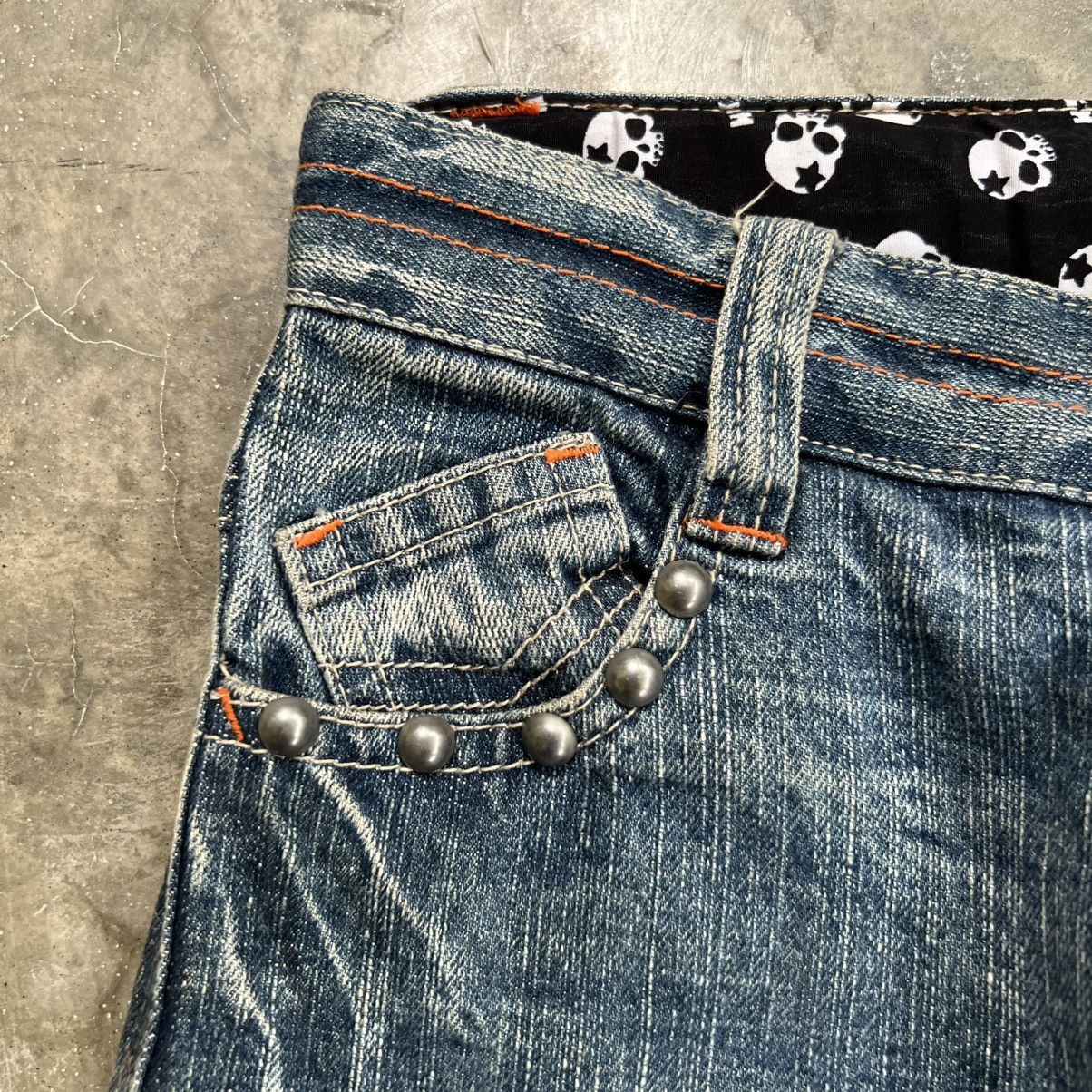 Hysteric Glamour 2000s Ba-Tsu Studio Vkei Style Skull Faded Jeans Size US 26 / EU 42 - 6 Thumbnail