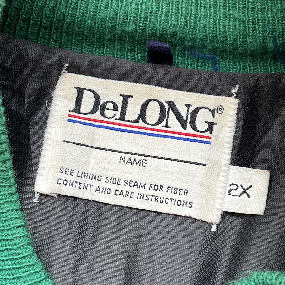 Delong VINTAGE DELONG DISTRESSED VARSITY LEATHER JACKET VAN FLEEREN Size US XXL / EU 58 / 5 - 18 Thumbnail