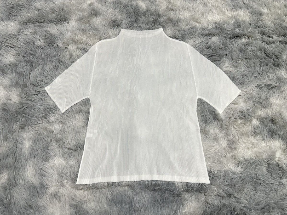 Pleats Please Issey Miyake 🔥Pleats Please Issey Miyake High Neck Top White Size US M / EU 48-50 / 2 - 9 Thumbnail