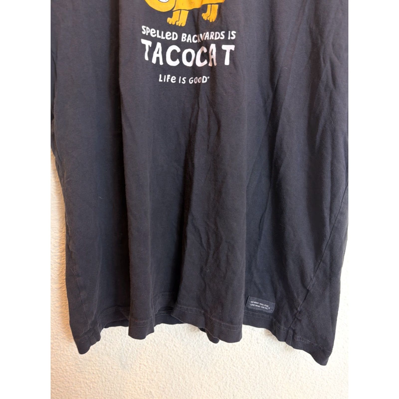 Life is Good Life is Good Men Short Sleeve Crusher Lite Tee Tacocat Black Large Size US 33 - 5 Thumbnail