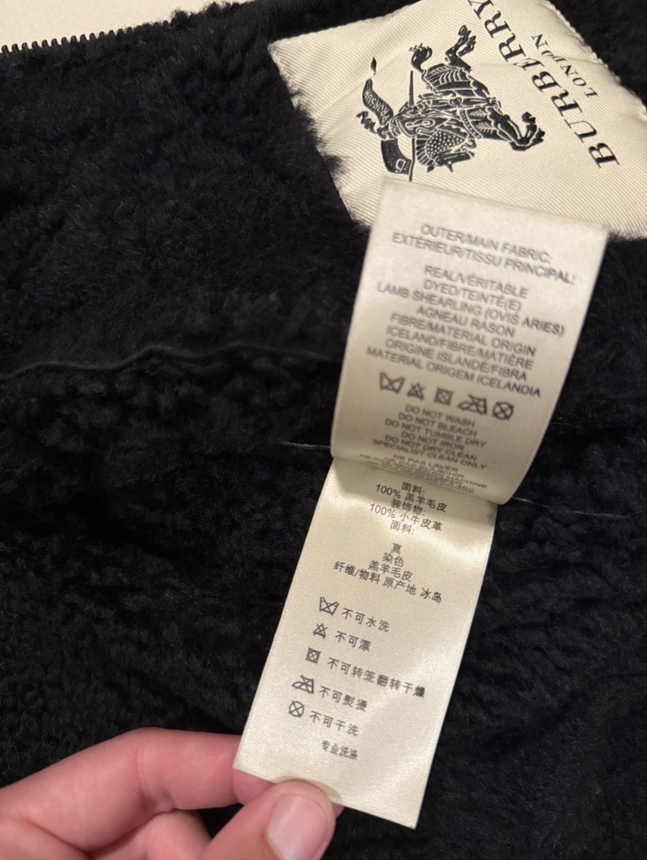 Burberry Prorsum Burberry Prorsum Shearling Biker Jacket Black Size S / US 4 / IT 40 - 14 Thumbnail