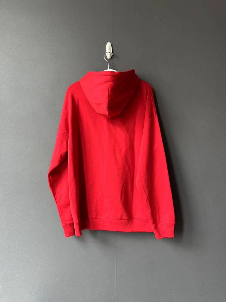 Loewe LOEWE Red leather logo hoodie Size M / US 6-8 / IT 42-44 - 2 Thumbnail