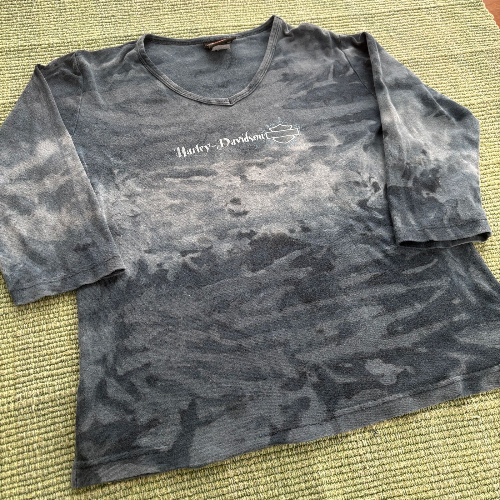 Harley Davidson Vintage Y2K smoke gray harley davidson womens baby tee Size S / US 4 / IT 40 - 5 Thumbnail