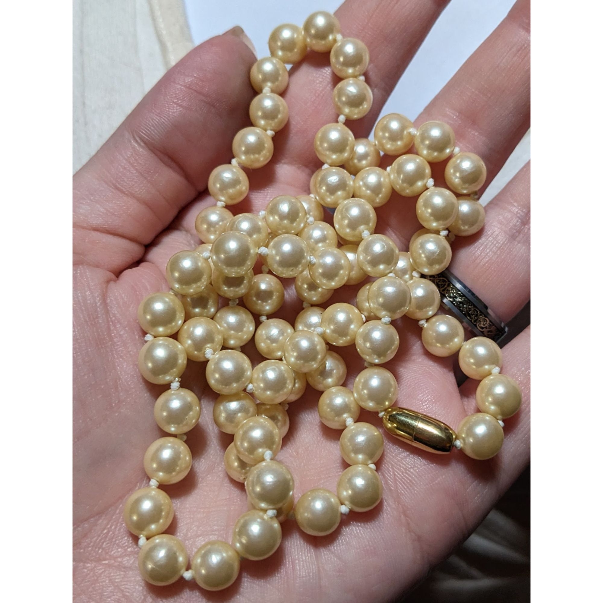 Other Vintage Glam Cream Faux Pearl Beaded Necklace Size ONE SIZE - 7 Thumbnail