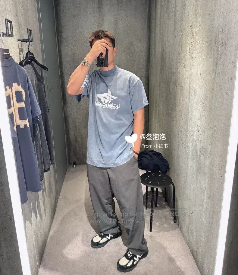 Balenciaga Balenciaga Letter Logo Printed Round Neck Short Sleeve T-S Size US XL / EU 56 / 4 - 8 Thumbnail