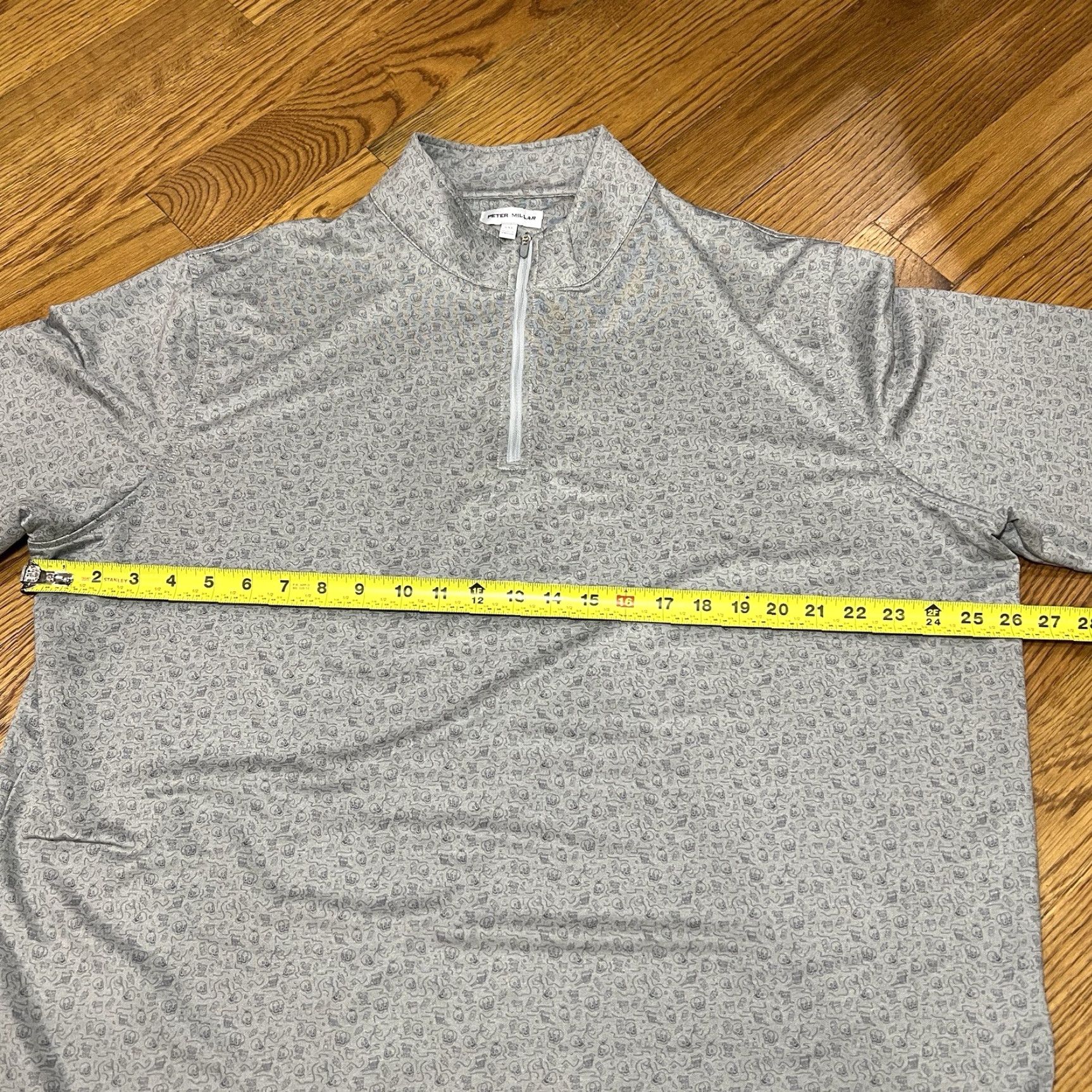 Peter Millar Peter Millar Pullover 2XL Perth Quarter Zip Dazed and Transfused Print Golf Gray Mens Size US XXL / EU 58 / 5 - 5 Thumbnail
