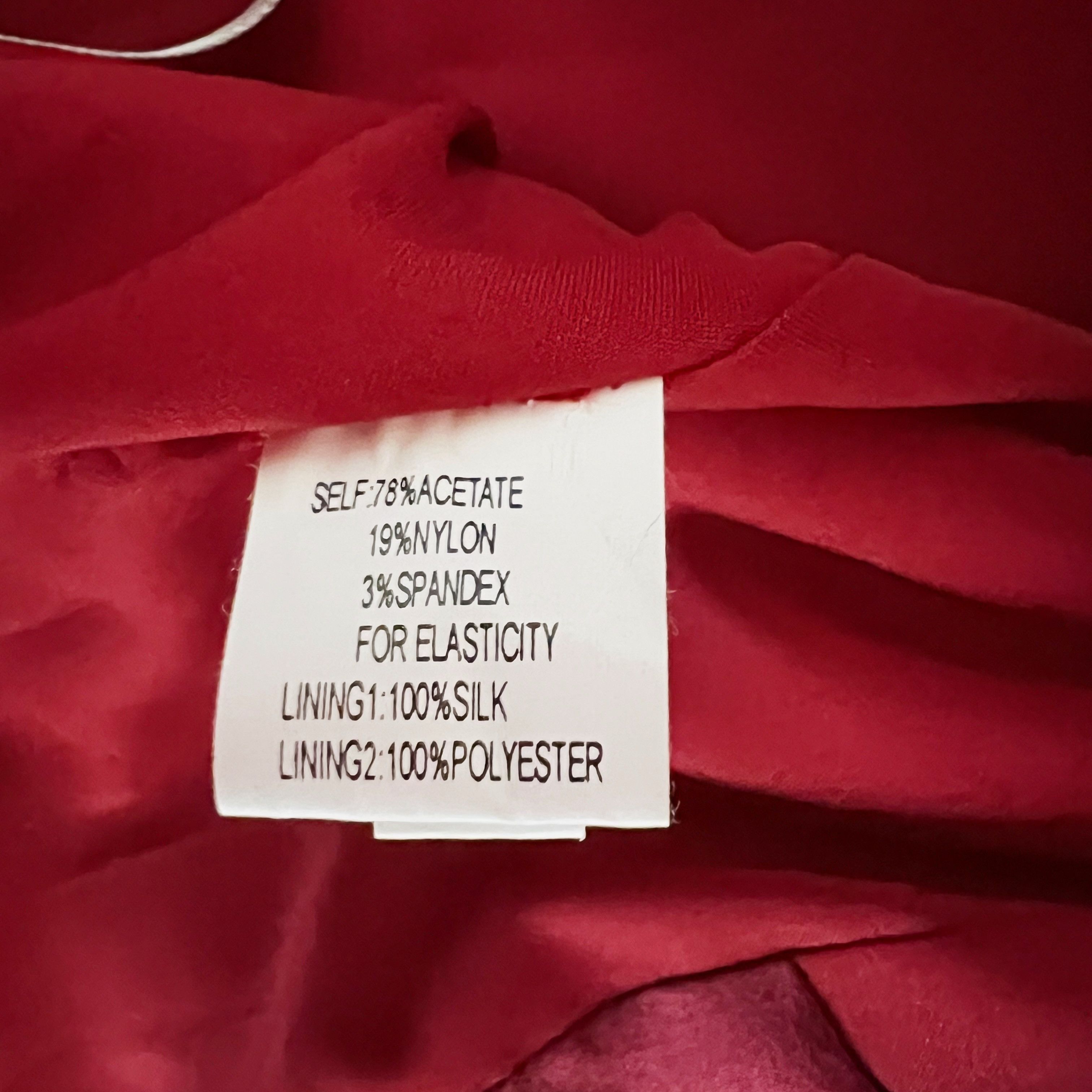Other NEW Kay Unger Ruched Pleated Satin Foldover Size XS / US 0-2 / IT 36-38 - 3 Thumbnail