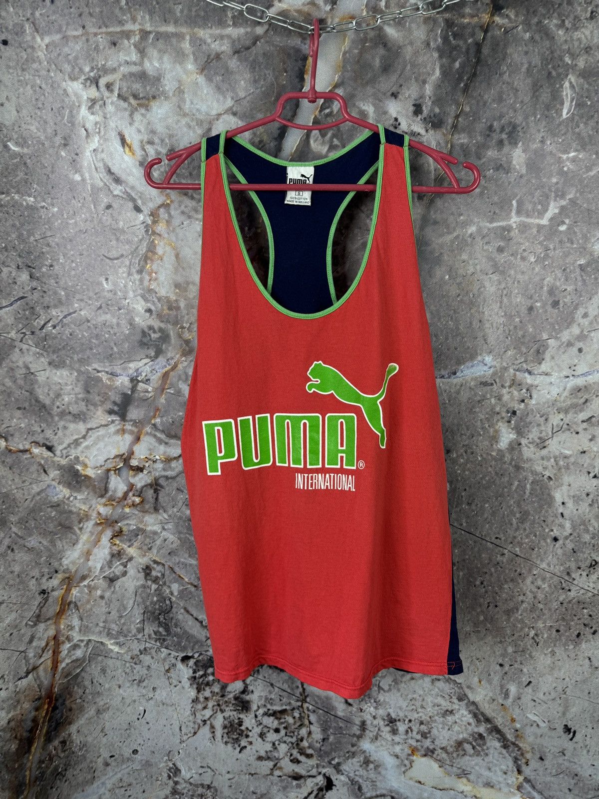 Puma Puma International Vintage Tank Top Purple Neon 90s Y2K Size US S / EU 44-46 / 1 - 1 Thumbnail