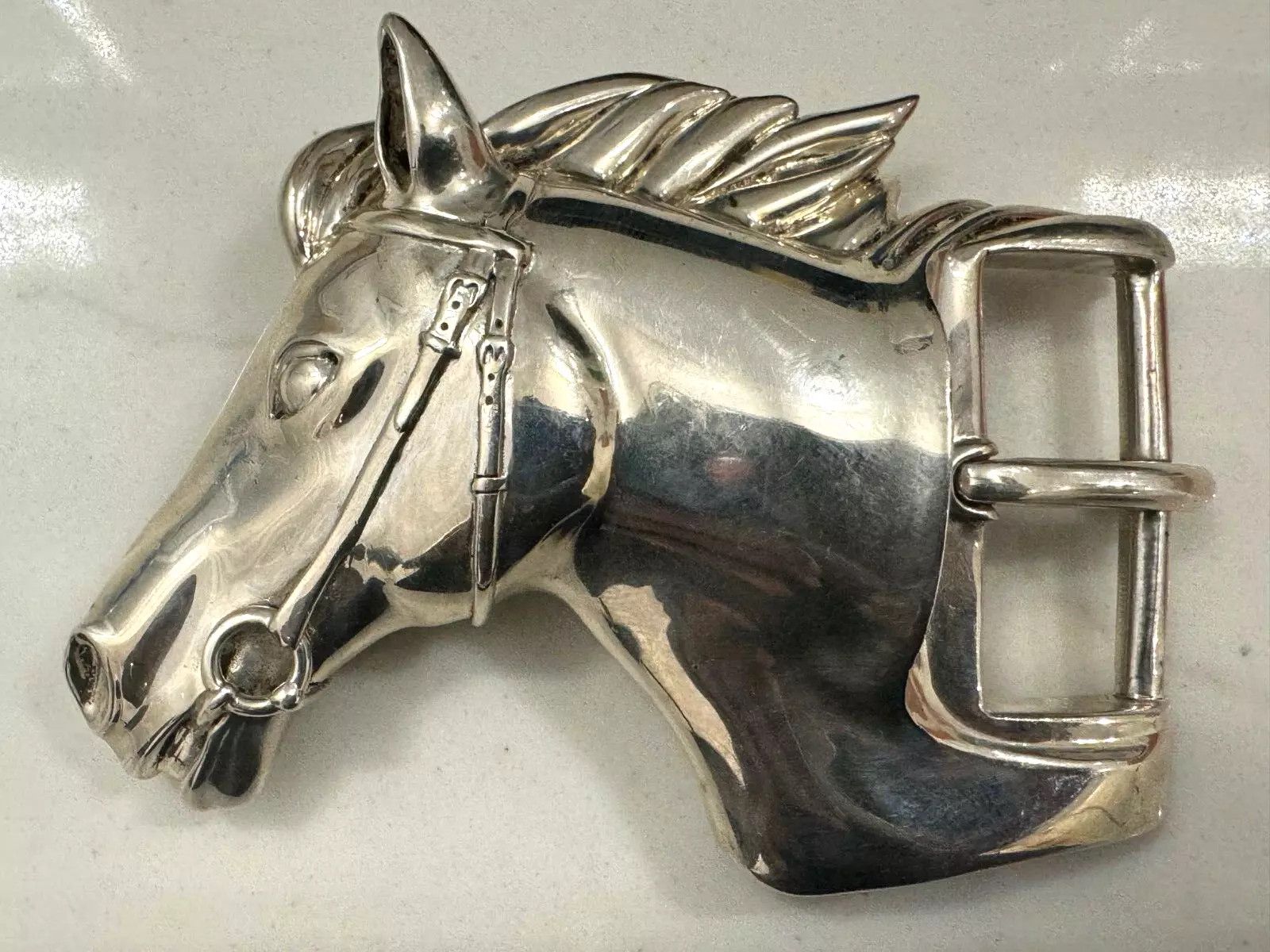 Kieselstein-Cord Kieselstein Cord Sterling Horse Buckle fits 1 3/8 width belt Size ONE SIZE - 1 Thumbnail
