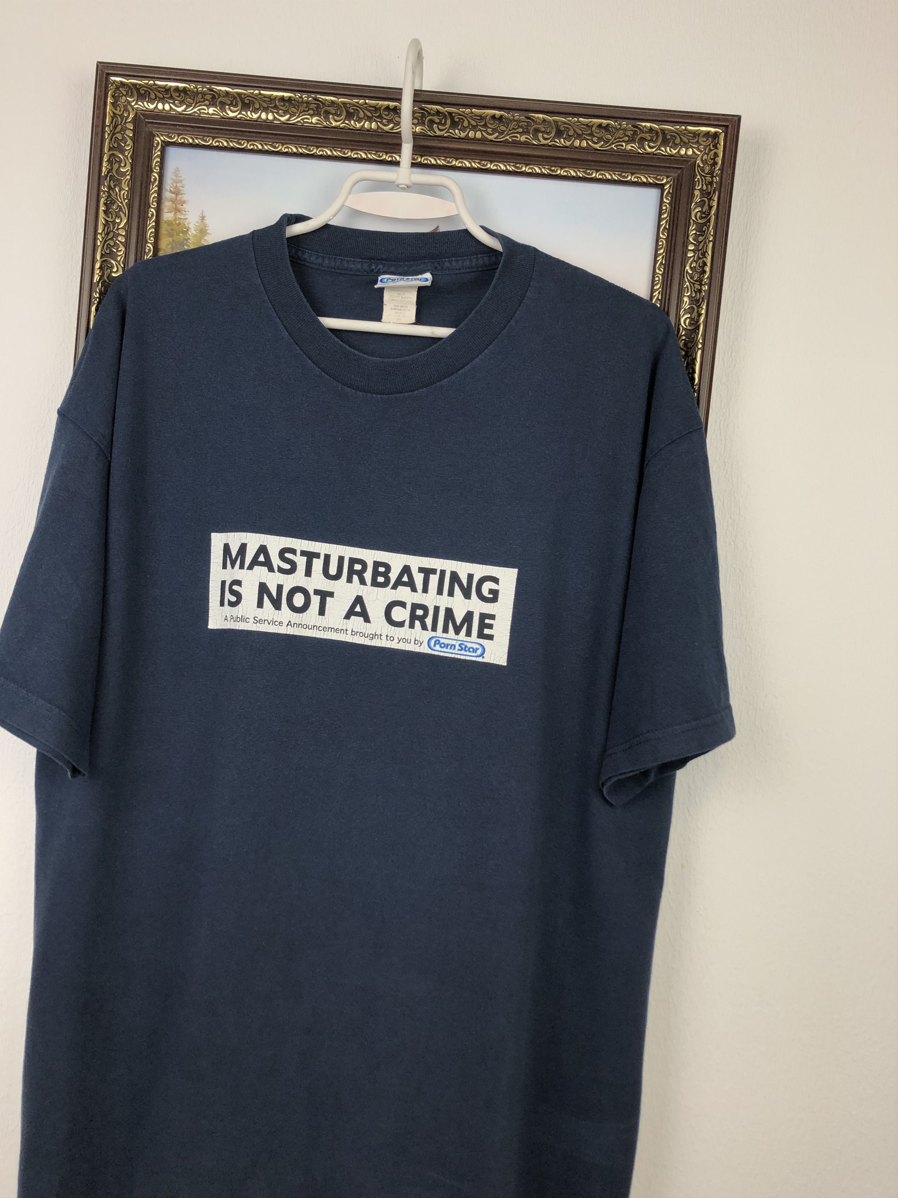 Vintage Vintage Porn Star Shirt Over Print Not A Crime Tee Jersey Size US XL / EU 56 / 4 - 4 Thumbnail
