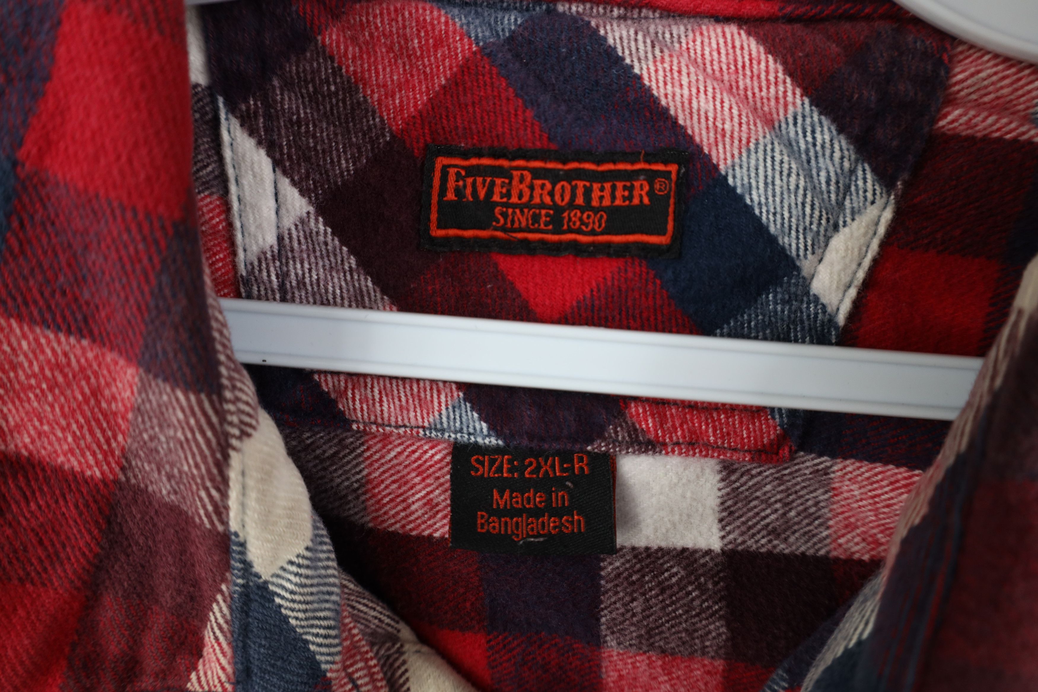 FiveBrother Vintage 90s Five Brother Flannel Button Shirt Plaid Size US XXL / EU 58 / 5 - 10 Thumbnail