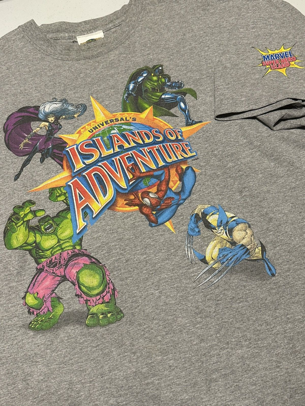 Universal Studios Vintage universal Studios Marvel Superhero island Tshirt Size US XXL / EU 58 / 5 - 2 Thumbnail