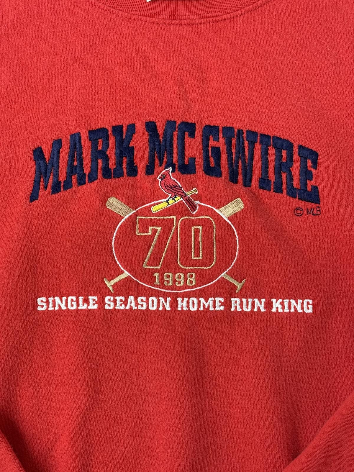 Lee VTG Mark Mcgwire Crewneck Single Season Home Run Sweatshirt Size US L / EU 52-54 / 3 - 3 Thumbnail