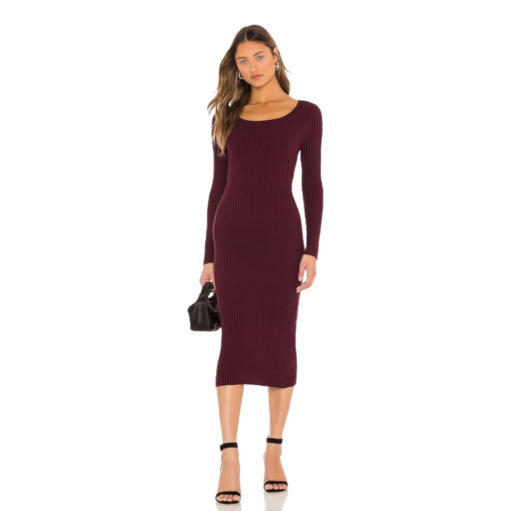 525 America 525 Twist Back Dress in Malbec Size XS / US 0-2 / IT 36-38 - 1 Thumbnail