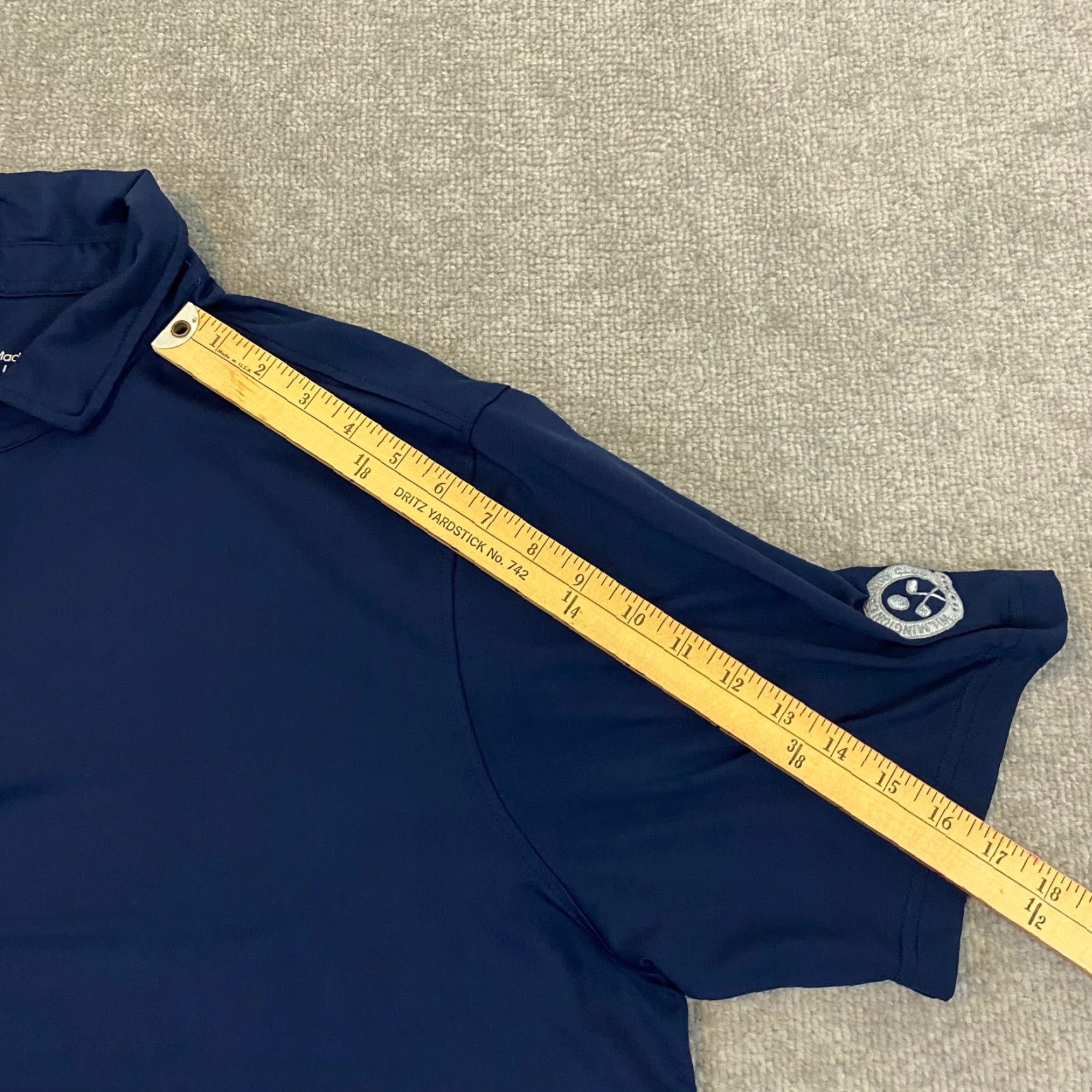 Vintage Wilmington Country Club Polo Mens Large Blue FG Tech Performance Golf Shirt S/S Size US L / EU 52-54 / 3 - 7 Thumbnail