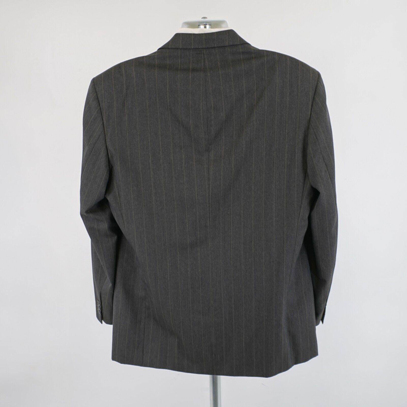 Yves Saint Laurent Yves Saint Laurent Wool Gray W/ Tan Stiped Double Breasted S Size 44L - 11 Thumbnail