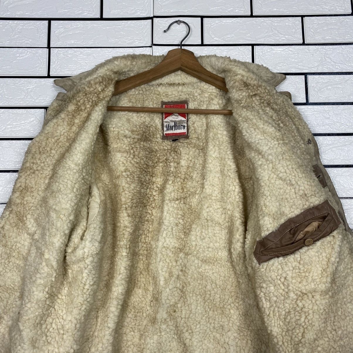 Marlboro 📌Vintage Marlboro Sherpa Genuine Leather Jacket Workwear Size US M / EU 48-50 / 2 - 15 Thumbnail