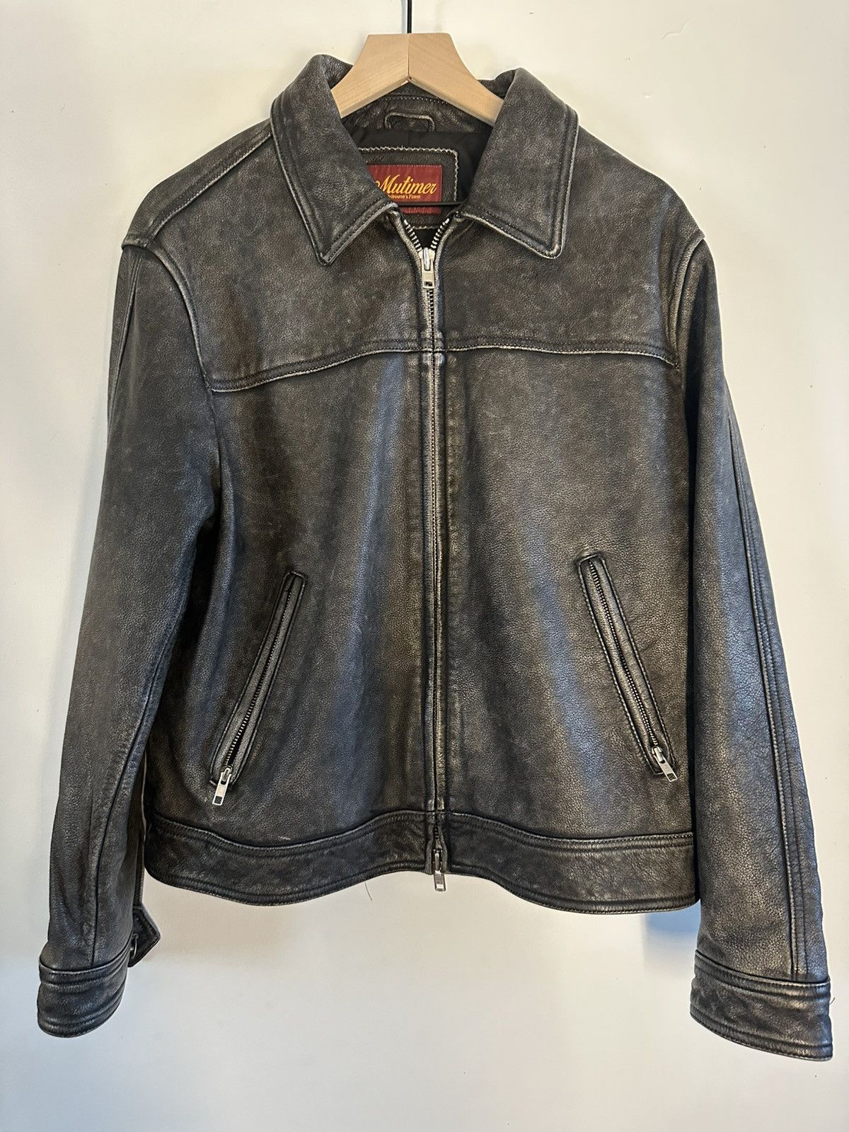 Mutimer MUTIMER AGED HEAVY WASH LEATHER JACKET | Grailed