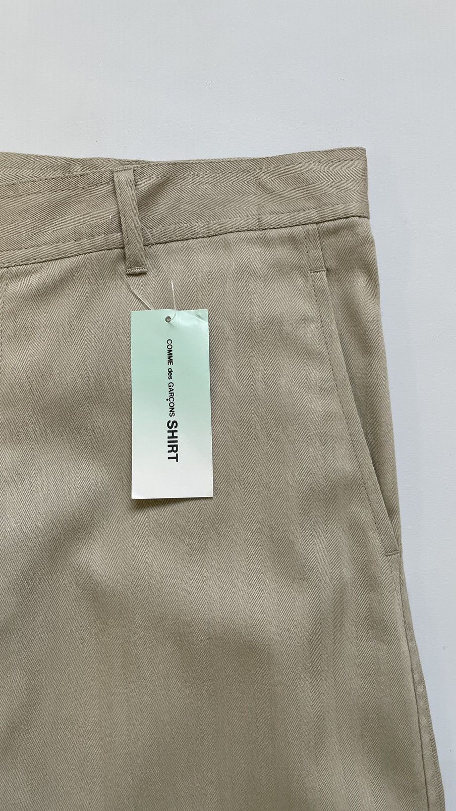 Comme des Garcons Beige ‘Curved Leg’ Utility Trousers Size US 34 / EU 50 - 4 Thumbnail
