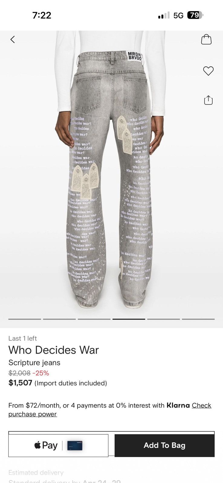 Who Decides War Who decides war jeans Size US 32 / EU 48 - 4 Thumbnail