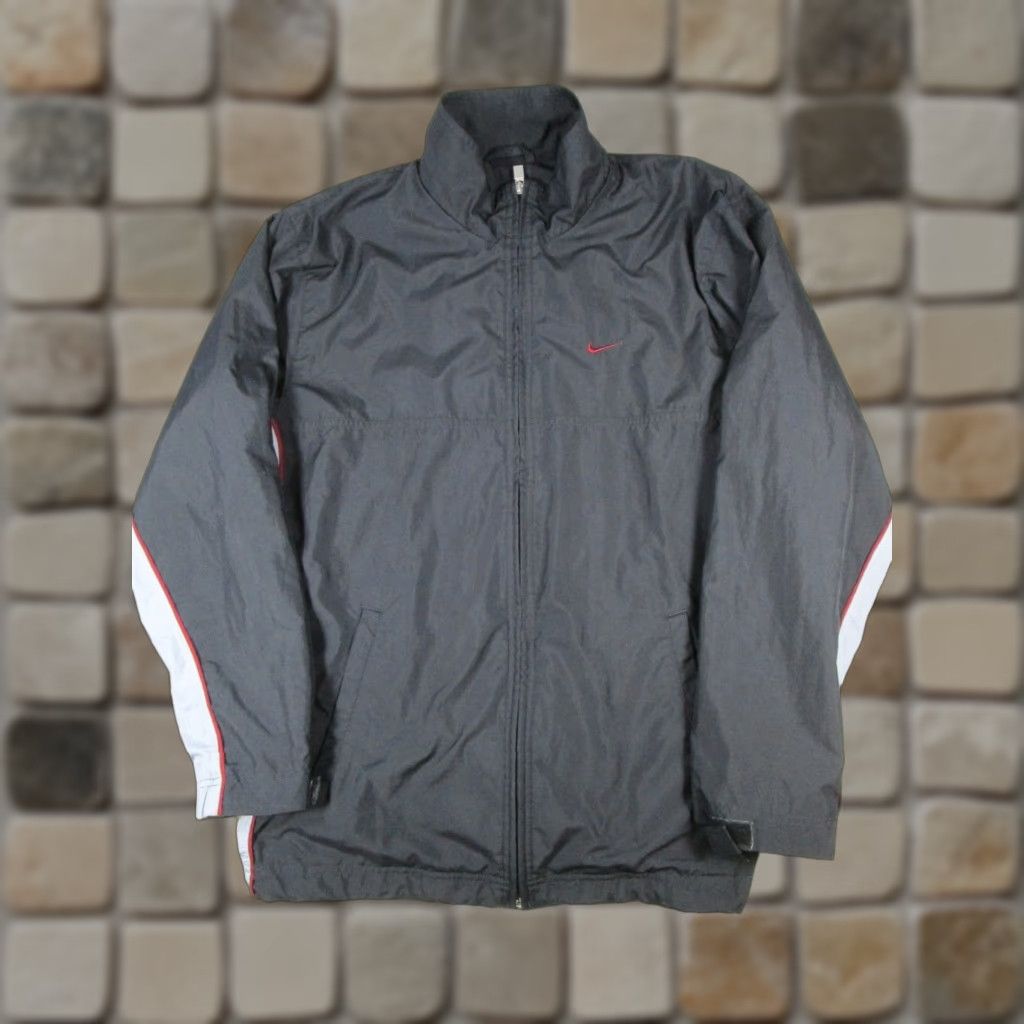 Nike VINTAGE Nike Jacket Womens M Black Gray Red Full Zip Track Jacket Size M / US 6-8 / IT 42-44 - 1 Thumbnail