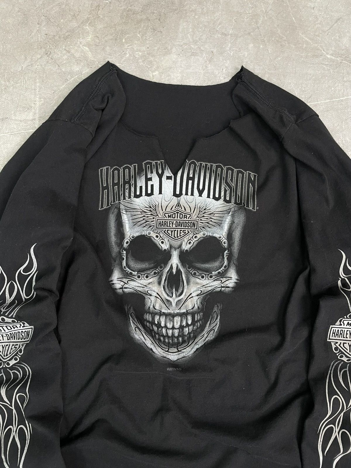 Harley Davidson Harley Davidson style faded flames eagles 90s style hype Size US M / EU 48-50 / 2 - 2 Thumbnail