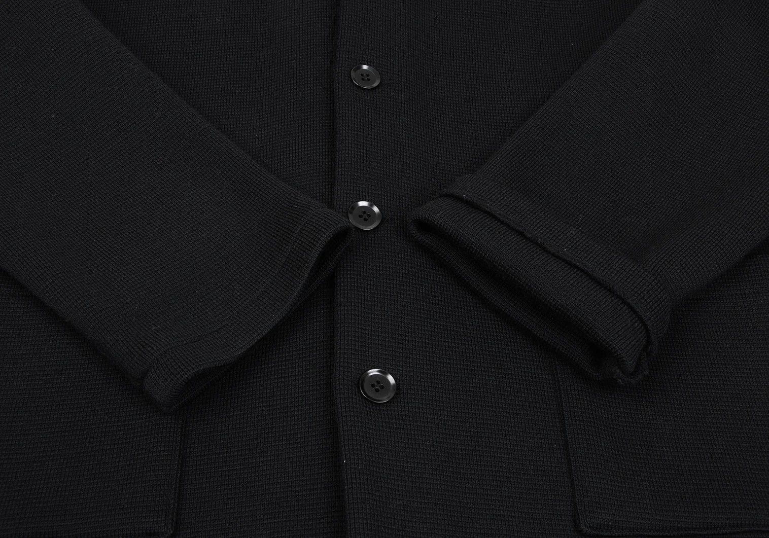 Yohji Yamamoto Yohji Yamamoto Wool Knit Jacket Black 3 Size US L / EU 52-54 / 3 - 6 Thumbnail