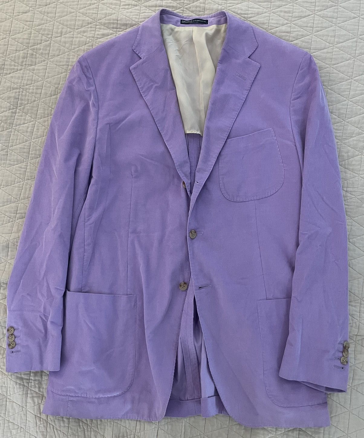 Polo Ralph Lauren × Vintage Fine Wale Corduroy Patch Pocket Jacket Size 44L - 1 Thumbnail
