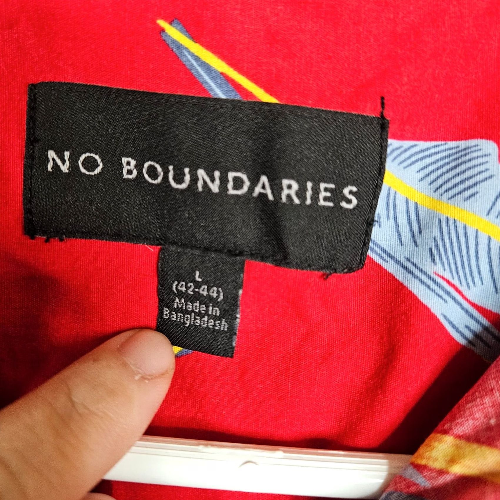 Vintage No Boundaries Shirt Mens L Men Button Hawaiian Aloha Size Size US L / EU 52-54 / 3 - 5 Thumbnail