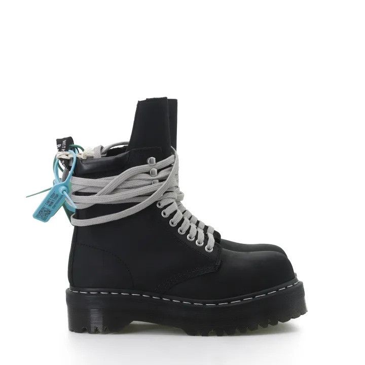 Dr. Martens × Rick Owens Rick Owens x Dr. Martens 1460 Black Distressed Zip Boots Size US 6 / EU 39 - 3 Thumbnail