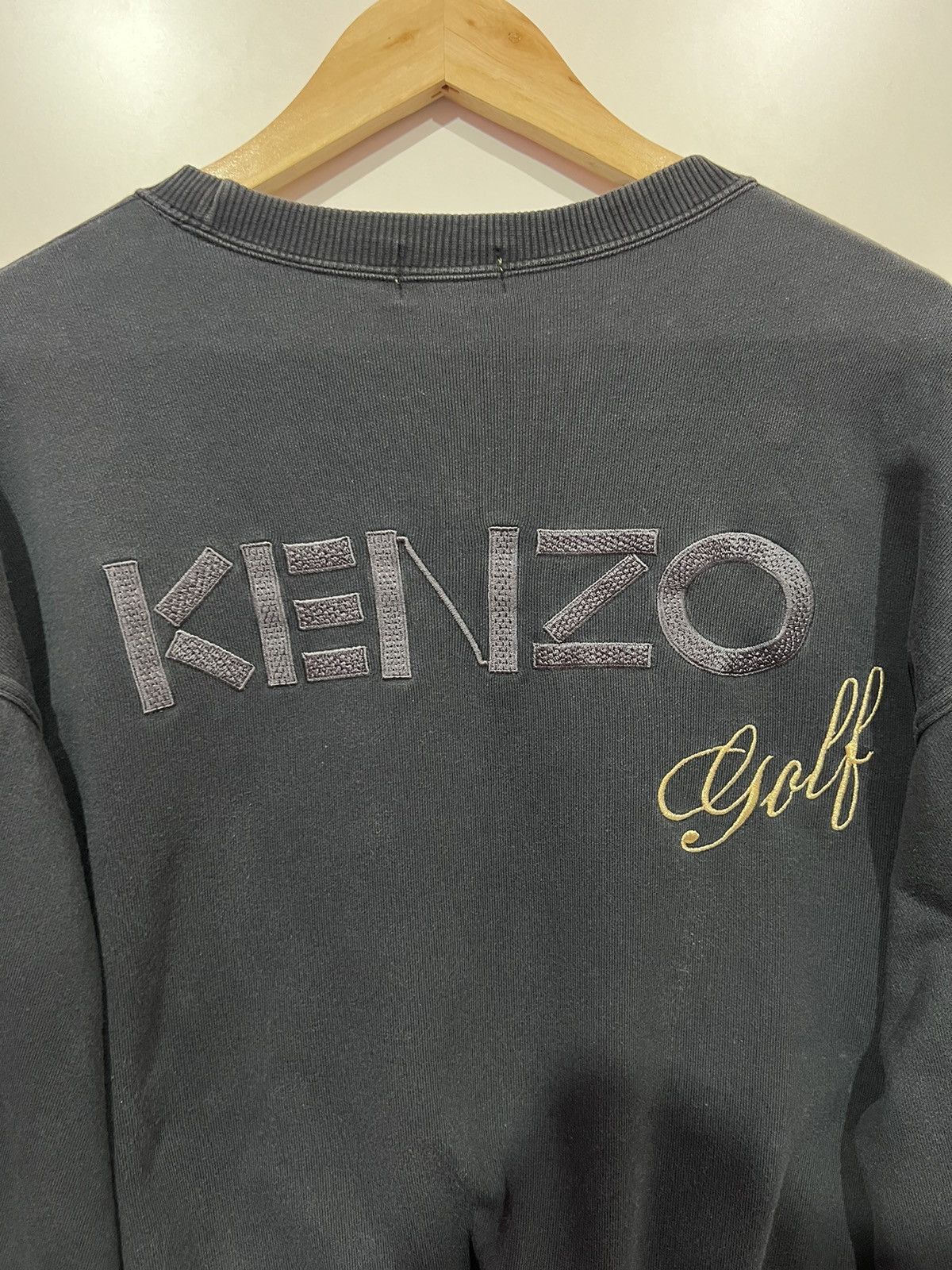 Kenzo 🔥 KENZO GOLF EMBROIDED BAGGY STYLE SUNFADED SWEATSHIRT Size US M / EU 48-50 / 2 - 11 Thumbnail