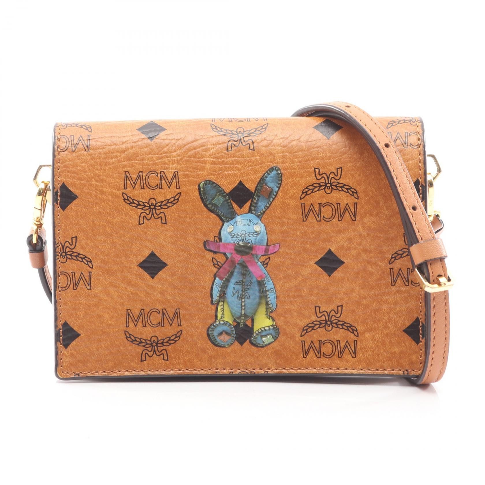 MCM MCM MCM Rabbit Visetos Coated Canvas Shoulder Bag Plastic / Synthetic Shoulder Bag DUTY FREE for USA Size ONE SIZE - 1 Thumbnail