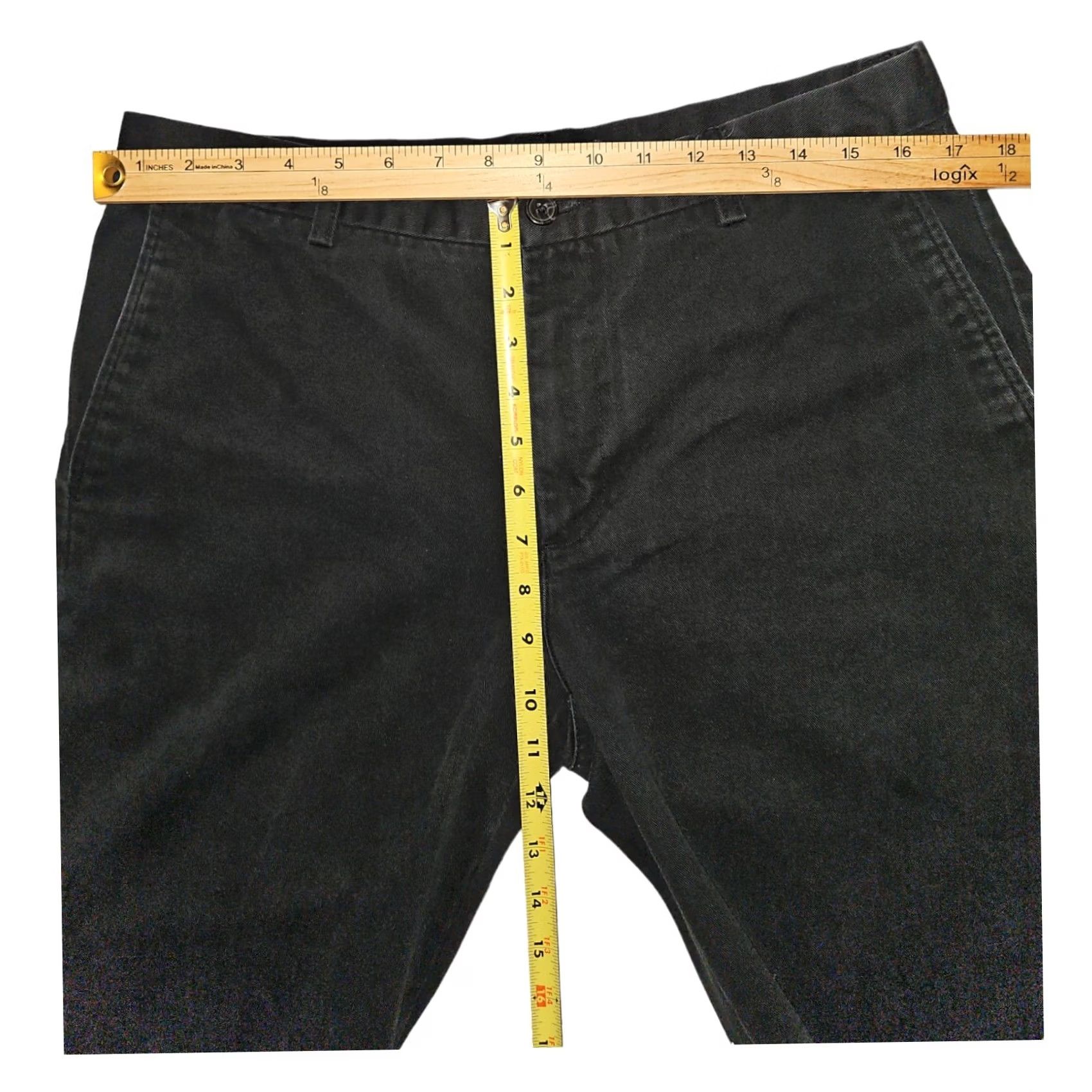 Old Navy VINTAGE Old Navy Chino Pants Men's Black 34x30 90s Hipster Preppy Slash Pocket Cotton Flat Front Size US 34 / EU 50 - 3 Thumbnail