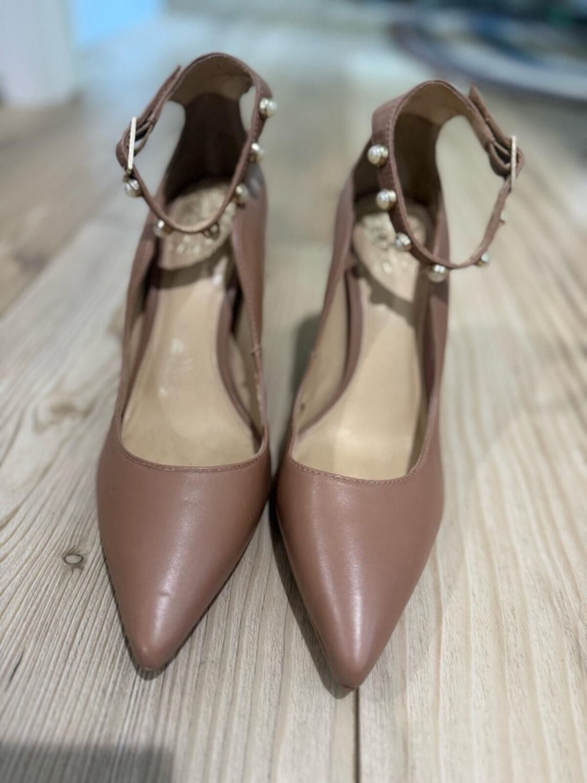 Vince Camuto Vince Camuto Mauve Pointed-Toe Ankle-Strap Pumps Size US 7.5 / IT 37.5 - 3 Thumbnail