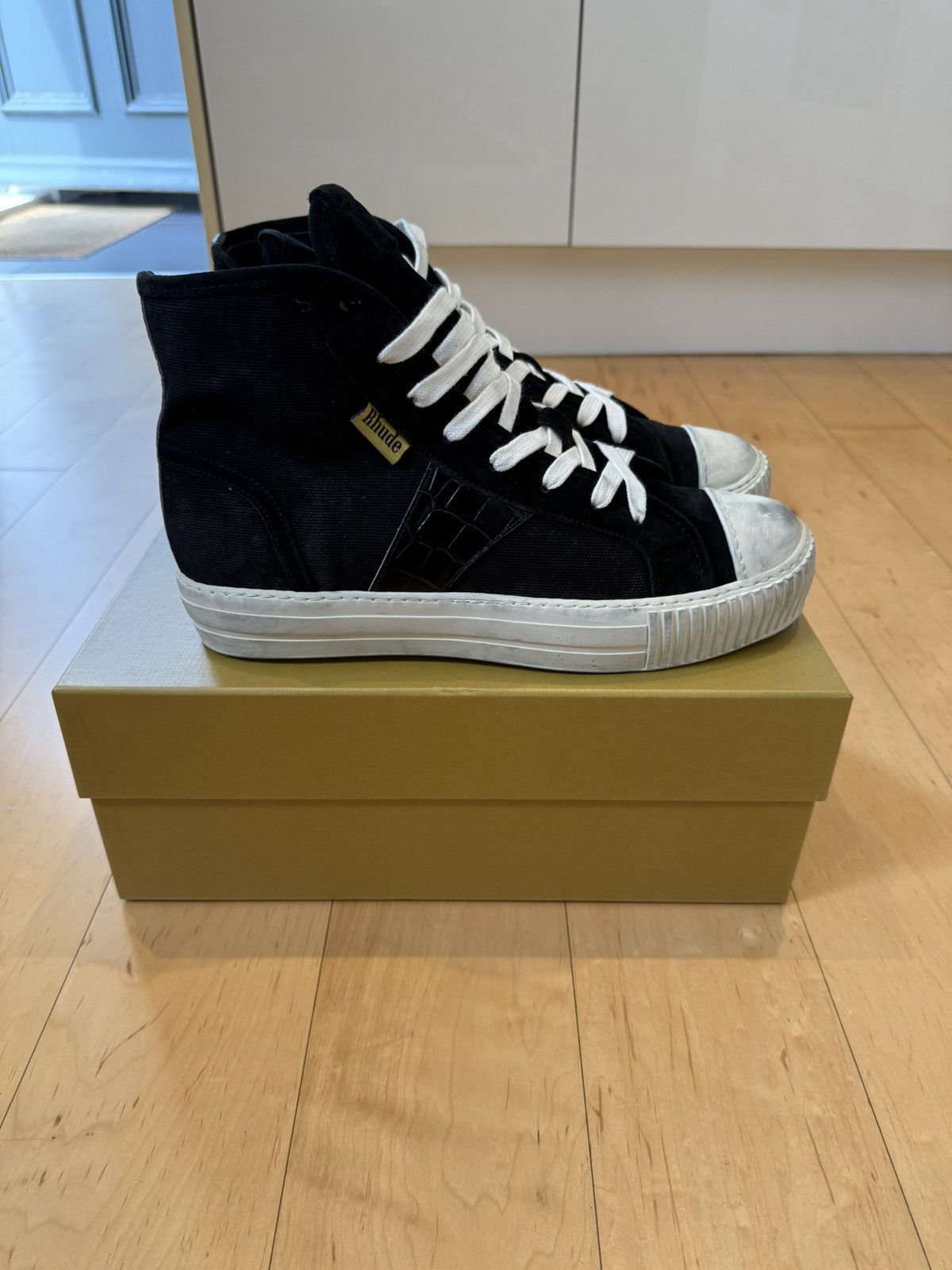 Rhude RHUDE Bel Airs “Black Croc” UK9 Size US 10 / EU 43 - 1 Thumbnail