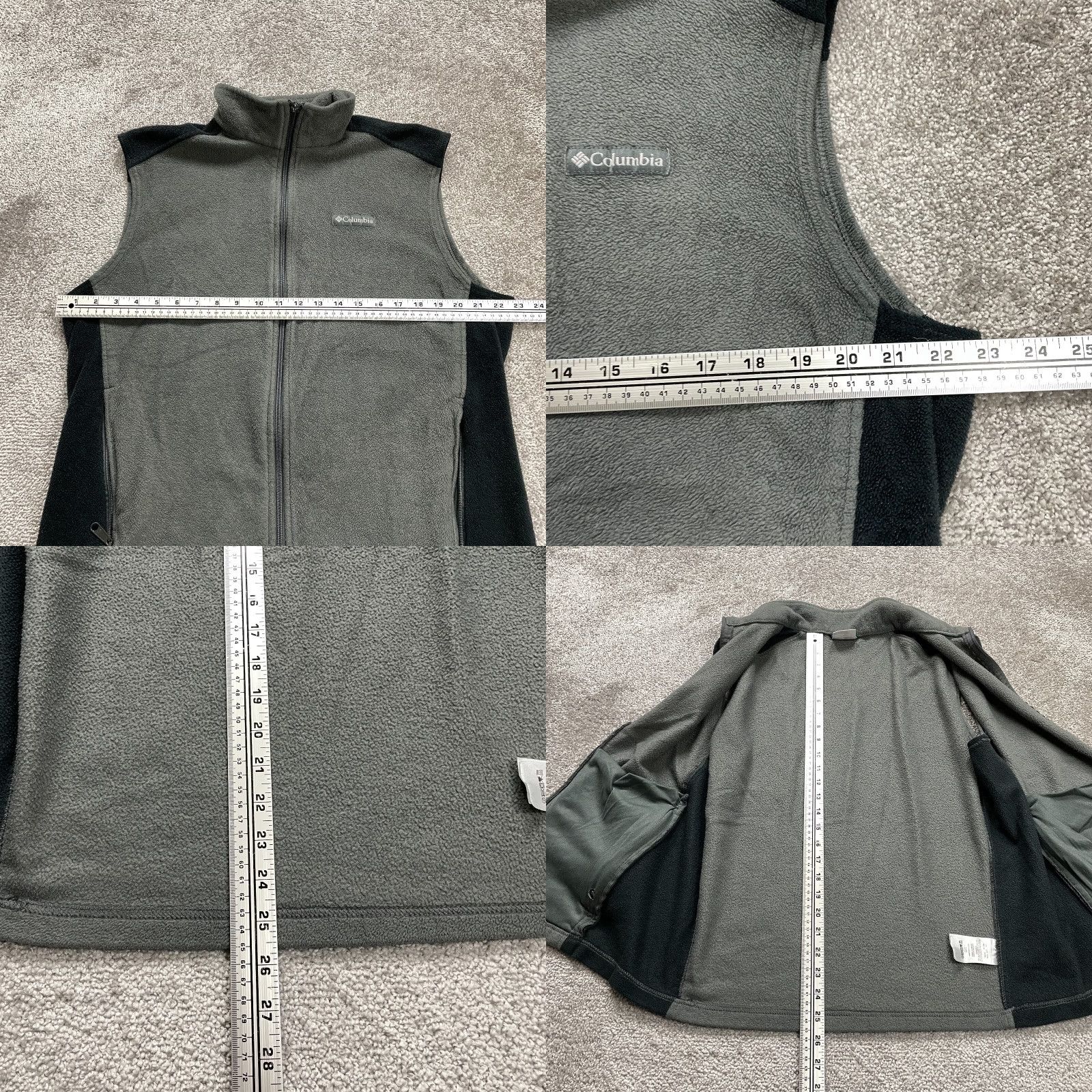 Vintage Columbia Vest Mens Large Gray Full Zip Stand-Up Collar Fleece Steens Mountain Outdoor Classic Sports VINTAGE? No (not vintage) Size US L / EU 52-54 / 3 - 8 Thumbnail