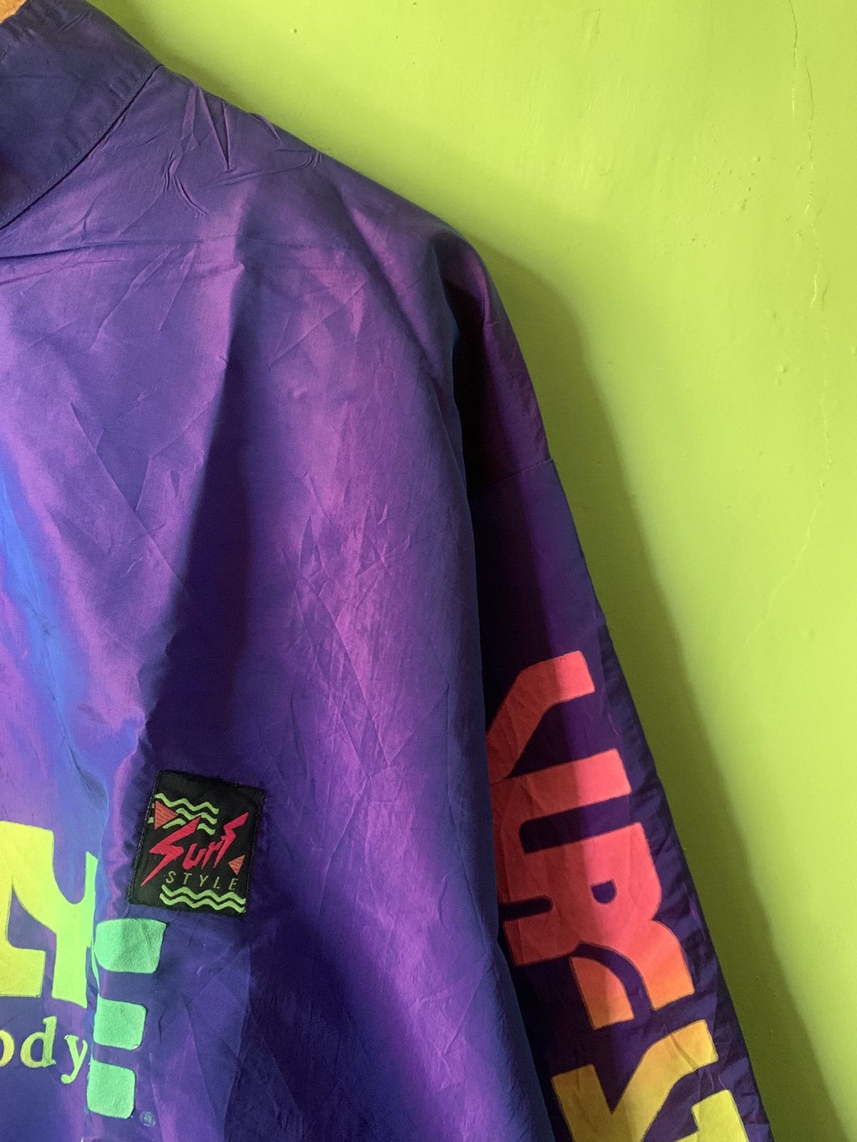 Vintage Vintage 1990s Surfstyle iridescent quarter zip windbreaker Size US XXL / EU 58 / 5 - 2 Thumbnail